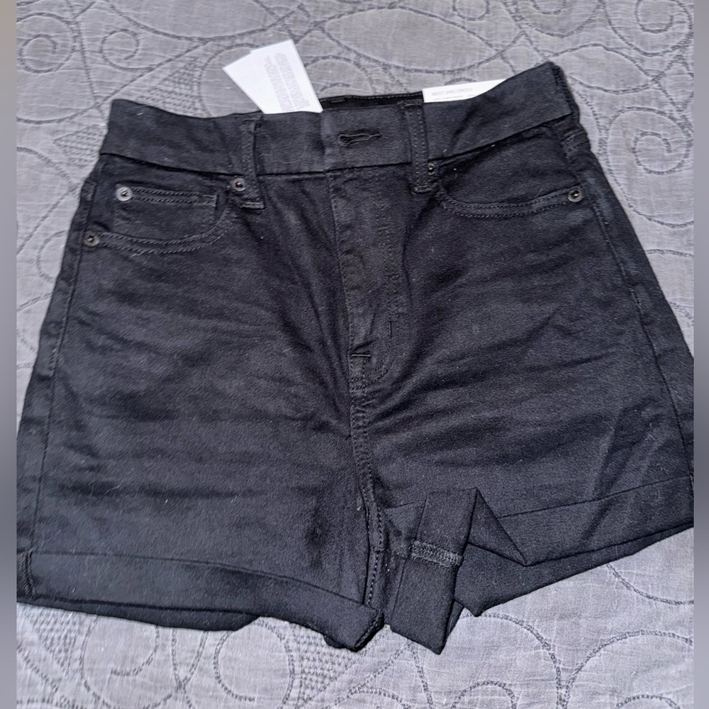 american eagle NWT black jean shorts